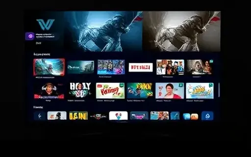 Catálogo de filmes em interface de streaming