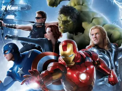 Arte ilustrativa de filme de super-heróis
